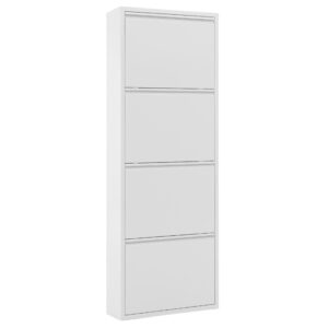 Kave Home Bílý kovový botník Ode 136 cm
