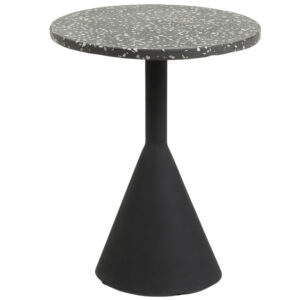 Kave Home Černý terrazzo odkládací stolek Delano 40 cm