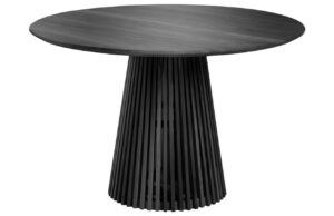 Kave Home Černý dřevěný kulatý jídelní stůl Jeanette 120 cm