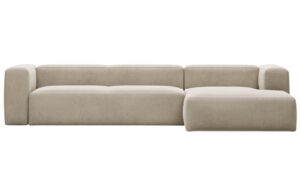 Kave Home Béžová rohová pohovka Blok 330 cm
