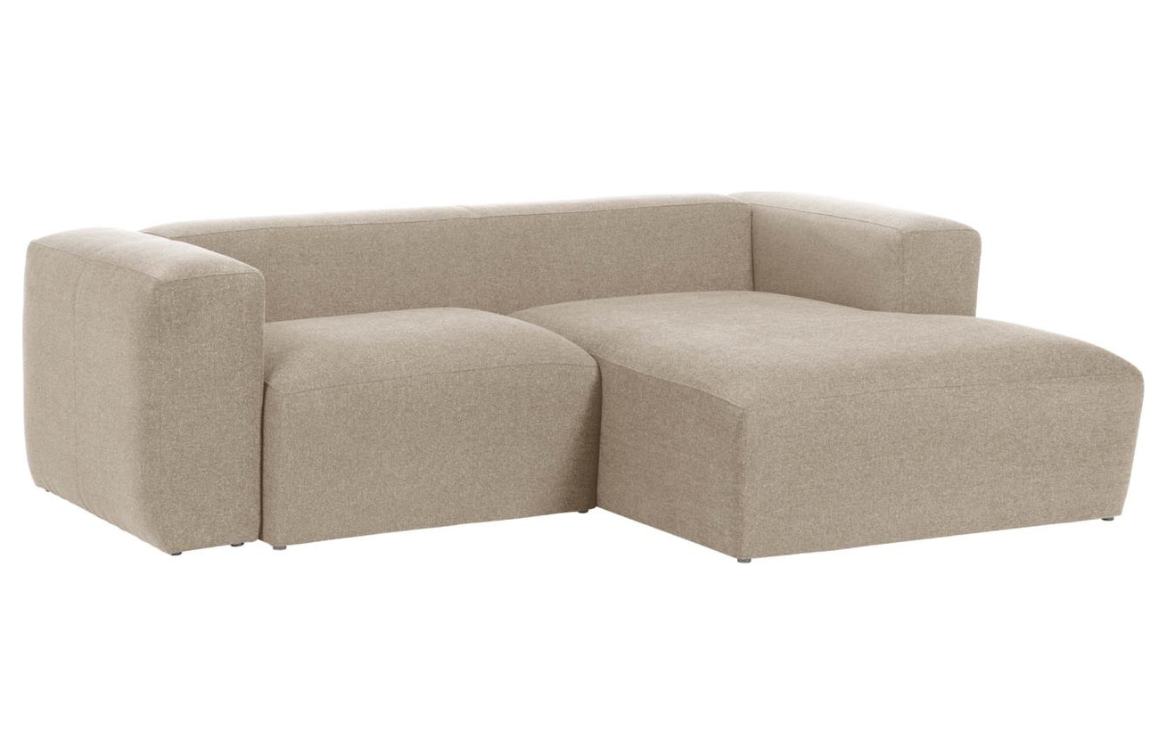 Kave Home Béžová rohová pohovka Blok 240 cm