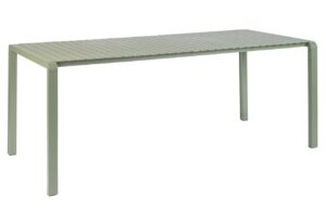Zuiver Zelený kovový zahradní jídelní stůl VONDEL 214 x 97 cm