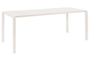 Zuiver Bílý kovový zahradní jídelní stůl VONDEL 214 x 97 cm