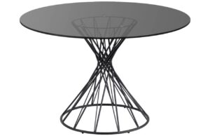 Kave Home Černý skleněný jídelní stůl Niut 120 cm
