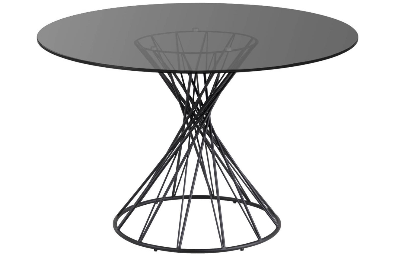 Kave Home Černý skleněný jídelní stůl Niut 120 cm