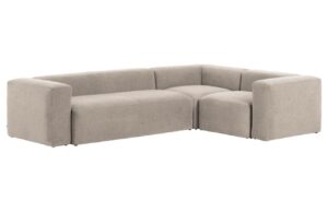 Kave Home Béžová rohová pohovka Blok 320 x 230 cm