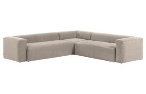 Kave Home Béžová rohová pohovka Blok 320 x 320 cm