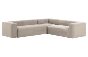 Kave Home Béžová rohová pohovka Blok 320 x 290 cm