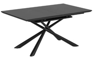 Kave Home Černý skleněný rozkládací jídelní stůl Theone 160-210 x 90 cm
