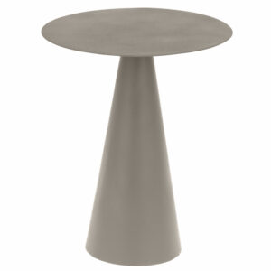 Kave Home Zelenošedý kovový kulatý odkládací stolek Shirel 38 cm
