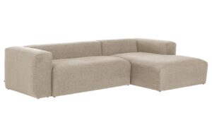 Kave Home Béžová rohová pohovka Blok 300 cm