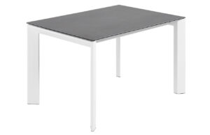 Kave Home Antracitově šedý keramický rozkládací jídelní stůl Axis 120/180 x 80 cm