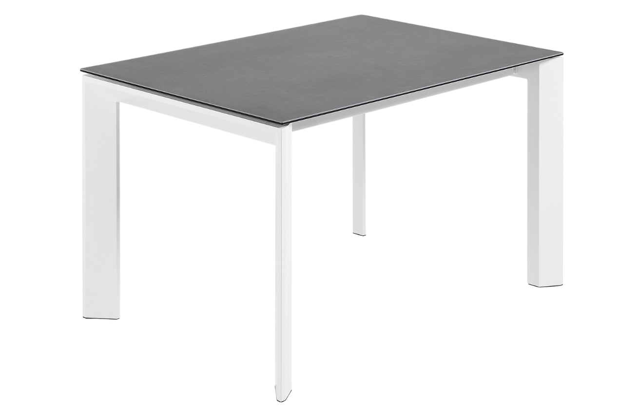 Kave Home Antracitově šedý keramický rozkládací jídelní stůl Axis 120/180 x 80 cm
