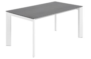 Kave Home Antracitově šedý keramický rozkládací jídelní stůl Axis 160/220 x 90 cm