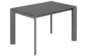 Kave Home Antracitově černý keramický rozkládací jídelní stůl Axis I. 120/180 x 80 cm