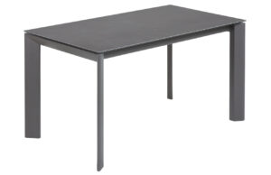Kave Home Antracitově černý keramický rozkládací jídelní stůl Axis I. 140/200 x 90 cm