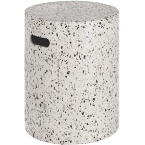 Kave Home Bílý cementový odkládací stolek Jenell 35 cm