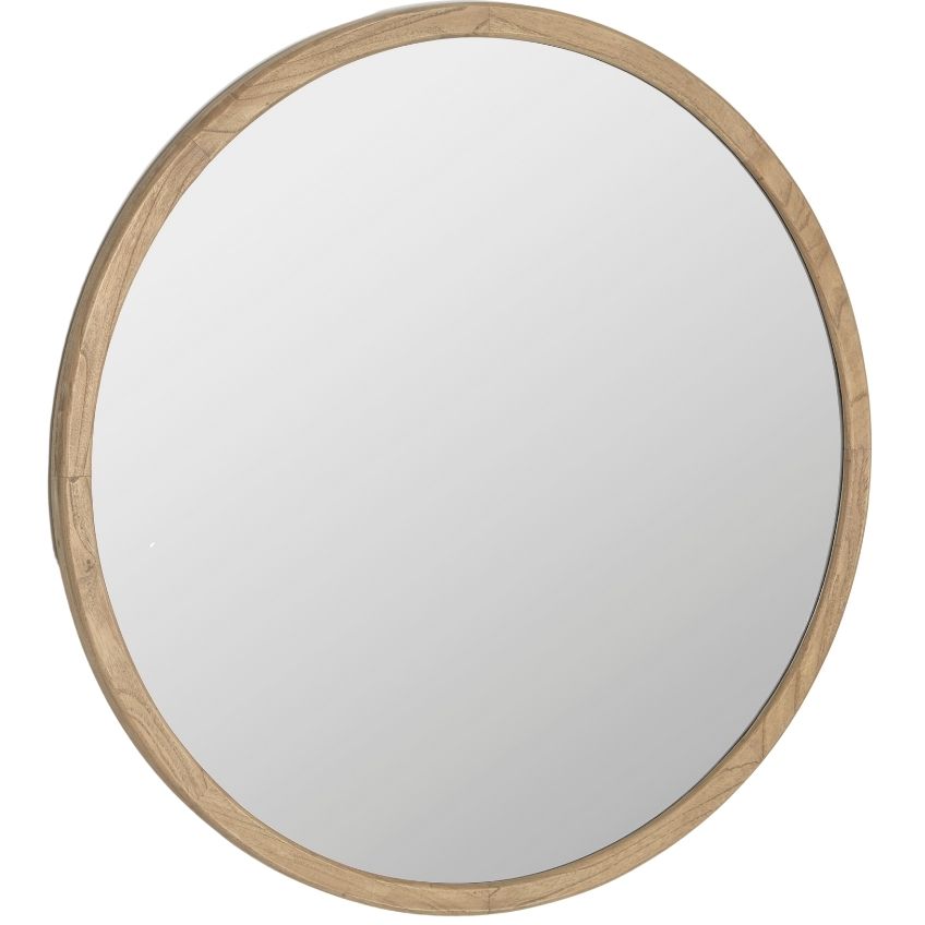 Kave Home Dřevěné závěsné zrcadlo Alum 100 cm