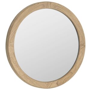 Kave Home Dřevěné závěsné zrcadlo Alum 50 cm