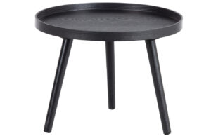 WOOOD Černý dřevěný konferenční stolek Mesa ⌀45 cm