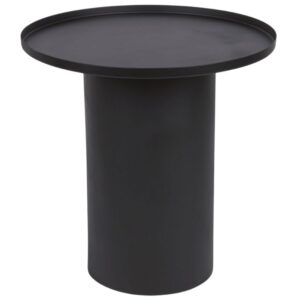 Kave Home Černý kovový odkládací stolek Fleksa Ø 45 cm