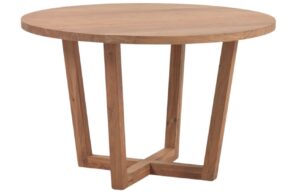 Kave Home Dřevěný jídelní stůl Nahla ⌀120 cm