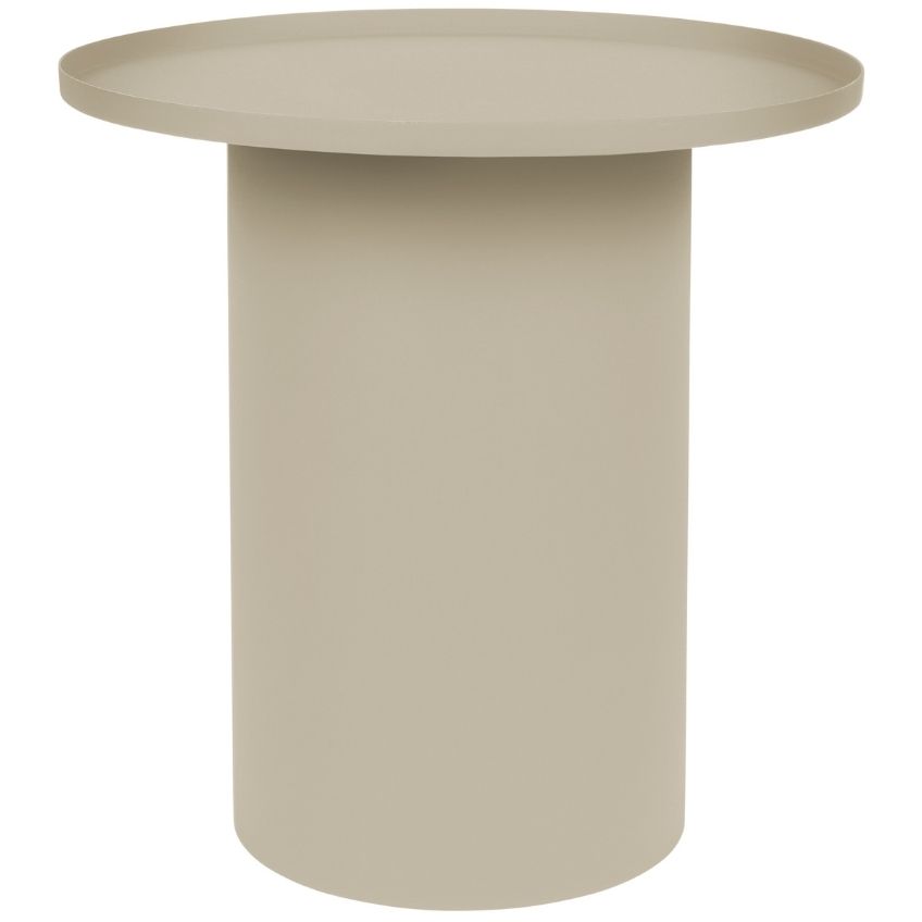 White Label Krémově bílý matný kovový odkládací stolek WLL SVERRE 46 cm