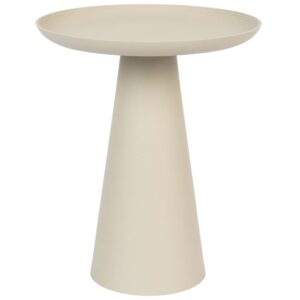 White Label Béžový kovový odkládací stolek WLL RINGAR 35 cm