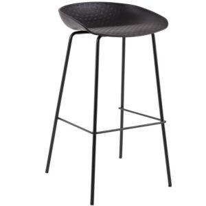 Černá plastová barová židle Somcasa Alene 74 cm
