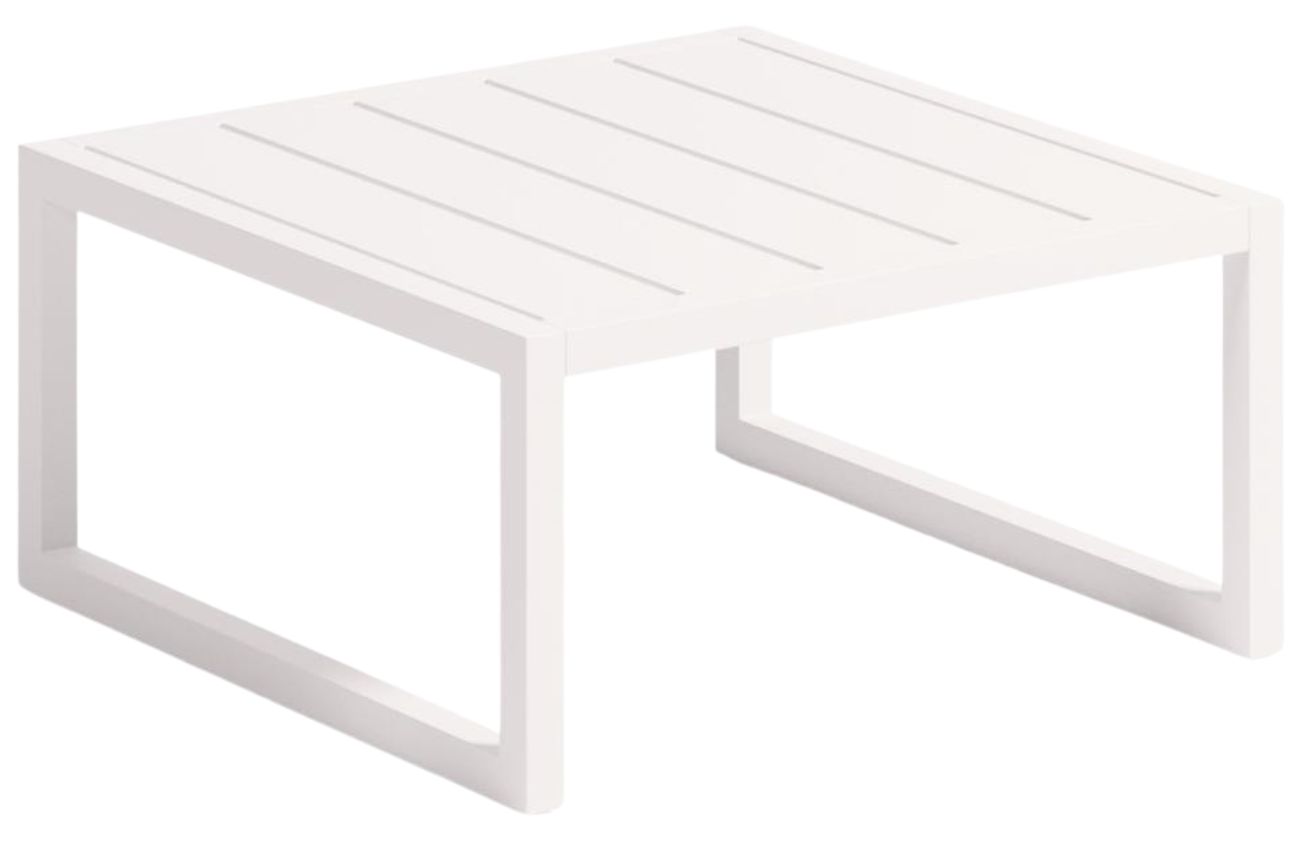 Kave Home Bílý kovový zahradní stolek Comova 60 x 60 cm