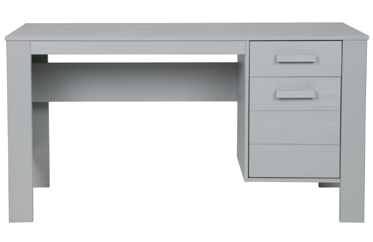 WOOOD Světle šedý pracovní stůl Koben 141 cm
