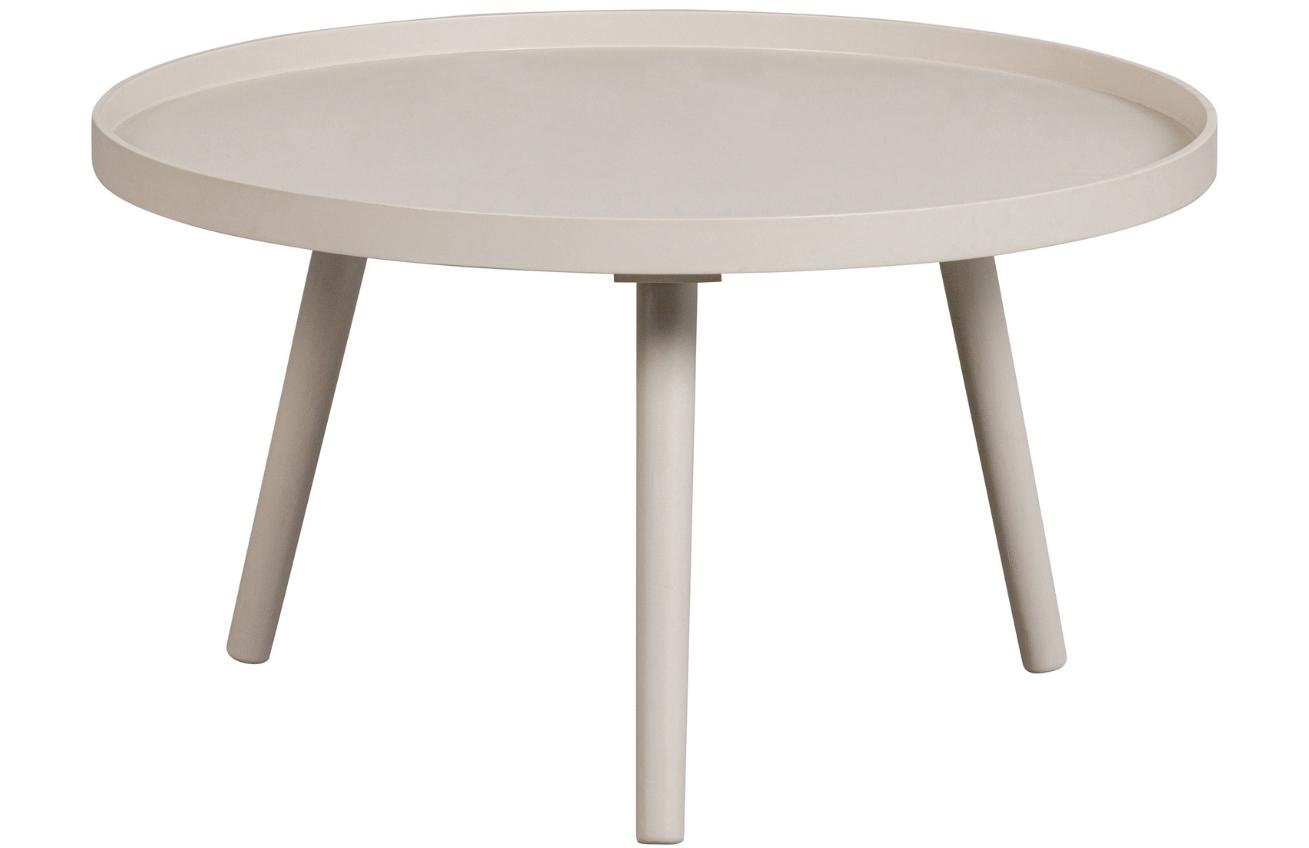 WOOOD Béžový lakovaný konferenční stolek Mesa ⌀60 cm