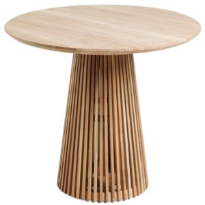 Kave Home Teakový kulatý jídelní stůl Jeanette 90 cm