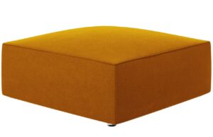Micadoni Žlutá sametová podnožka Ruby 93 x 93 cm