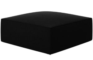 Micadoni Černá sametová podnožka Ruby 93 x 93 cm