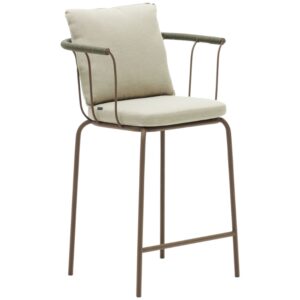 Kave Home Béžová zahradní barová židle Salguer 66 cm