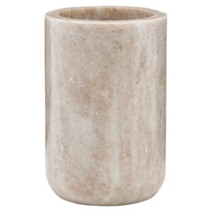 Meraki Béžový mramorový kelímek na kartáčky Marble