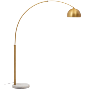 Kave Home Zlatá kovová stojací lampa Madali 160/185 cm