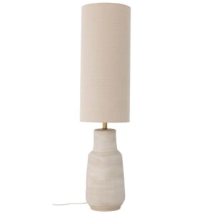 Bloomingville Bílá kameninová stojací lampa Linetta 113 cm