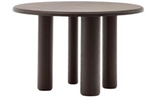 Kave Home Tmavě hnědý dřevěný jídelní stůl Kave 120 cm