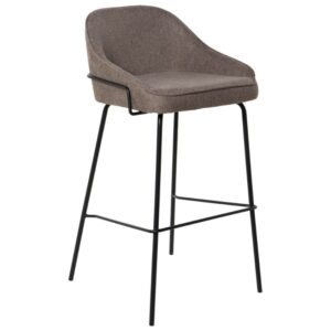 Hnědá čalouněná barová židle Somcasa Louis 77 cm