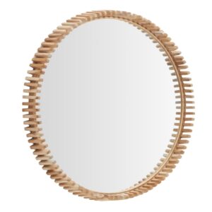 Kave Home Dřevěné závěsné zrcadlo Polke 80 cm