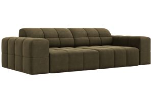 Cosmopolitan Design Zelená sametová pohovka Chicago 204 cm