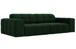 Cosmopolitan Design Lahvově zelená sametová pohovka Chicago 204 cm