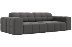 Cosmopolitan Design Tmavě šedá sametová pohovka Chicago 204 cm