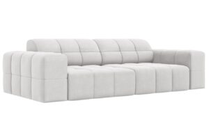 Cosmopolitan Design Světle šedá sametová pohovka Chicago 204 cm