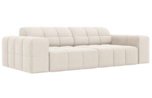 Cosmopolitan Design Béžová sametová pohovka Chicago 244 cm