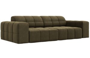 Cosmopolitan Design Zelená sametová pohovka Chicago 244 cm