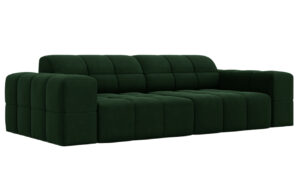 Cosmopolitan Design Lahvově zelená sametová pohovka Chicago 244 cm