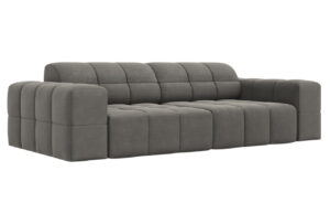 Cosmopolitan Design Šedá sametová pohovka Chicago 244 cm